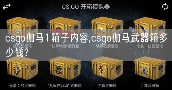 csgo伽马1箱子内容,csgo伽马武器箱多少钱? 